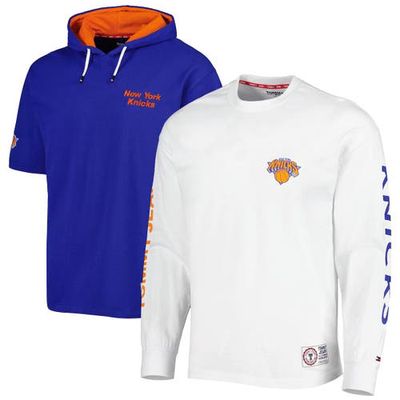 Men's Tommy Jeans Blue/White New York Knicks Matthew 2-In-1 T-Shirt & Hoodie Combo Set