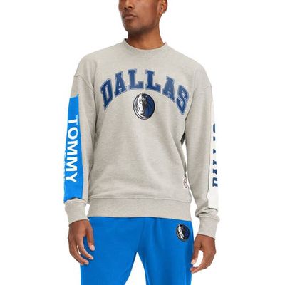 Men's Tommy Jeans Gray Dallas Mavericks James Patch Pullover Sweatshirt