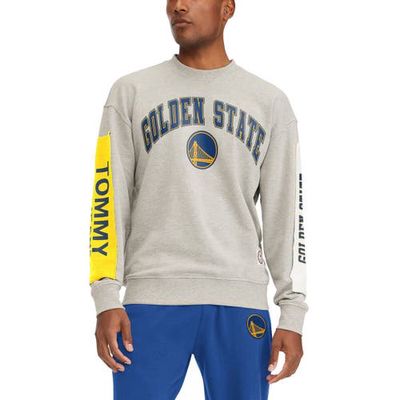 Men's Tommy Jeans Gray Golden State Warriors James Patch Pullover Sweatshirt