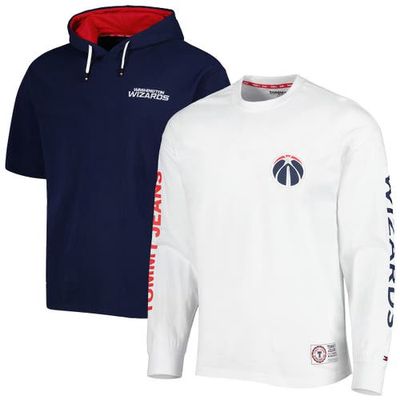 Men's Tommy Jeans Navy/White Washington Wizards Matthew 2-In-1 T-Shirt & Hoodie Combo Set