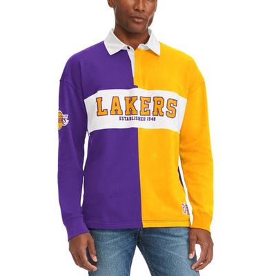 Men's Tommy Jeans Purple/Gold Los Angeles Lakers Ronnie Rugby Long Sleeve T-Shirt