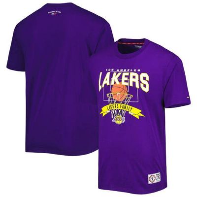 Men's Tommy Jeans Purple Los Angeles Lakers Tim Backboard T-Shirt