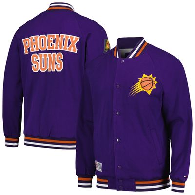 Men's Tommy Jeans Purple Phoenix Suns Dane Raglan Full-Snap Varsity Jacket