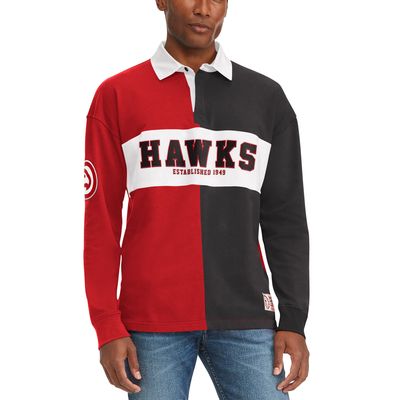 Men's Tommy Jeans Red/Black Atlanta Hawks Ronnie Rugby Long Sleeve T-Shirt
