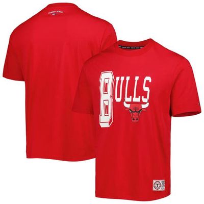 Men's Tommy Jeans Red Chicago Bulls Mel Varsity T-Shirt