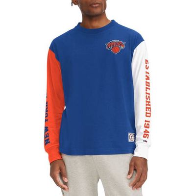 Men's Tommy Jeans Royal New York Knicks Richie Color Block Long Sleeve T-Shirt