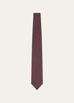 Men's Tonal Herringbone Mulberry Silk Tie