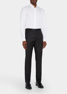 Men's Tonal Jacquard Formal Dress Pants