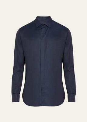 Men's Tonal Micro Logo Formal Shirt