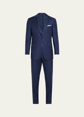 Men's Tonal Striped Wool Suit