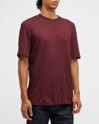 Men's Tonal Textured Stretch T-Shirt