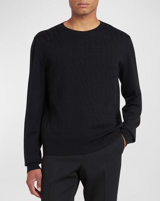 Men's Tonal Toile Icongraphe Wool Sweater