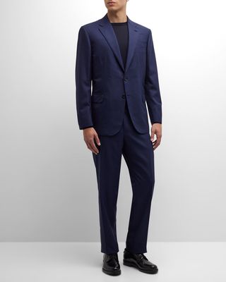 Men's Tonal Windowpane Plaid Suit