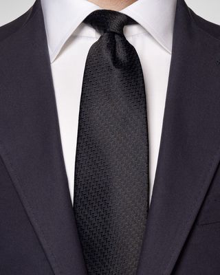 Men's Tonal Zigzag Silk Tie