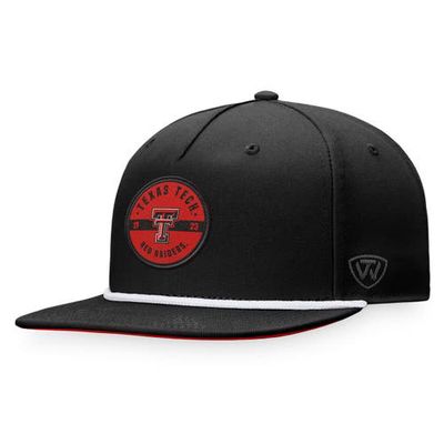 Men's Top of the World Black Texas Tech Red Raiders Bank Hat