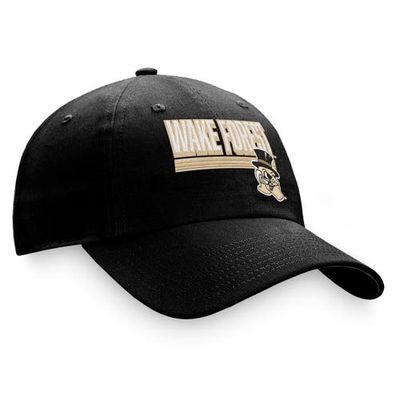 Men's Top of the World Black Wake Forest Demon Deacons Slice Adjustable Hat in Gray
