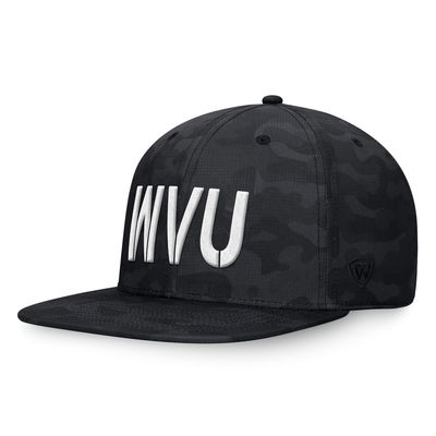 Men's Top of the World Black West Virginia Mountaineers OHT Military Appreciation Troop Snapback Hat