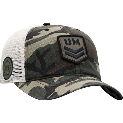 Men's Top of the World Camo/Cream Michigan Wolverines OHT Military Appreciation Shield Trucker Adjustable Hat