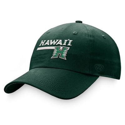 Men's Top of the World Green Hawaii Warriors Slice Adjustable Hat