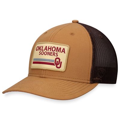 Men's Top of the World Khaki Oklahoma Sooners Strive Trucker Adjustable Hat