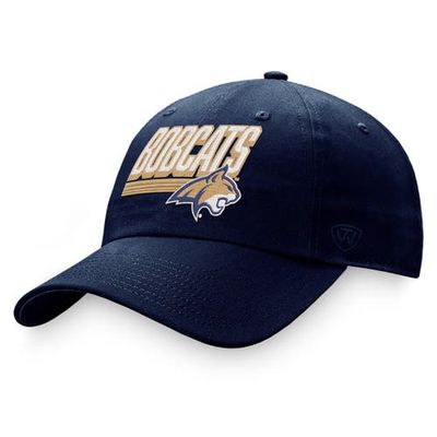 Men's Top of the World Navy Montana State Bobcats Slice Adjustable Hat in Green