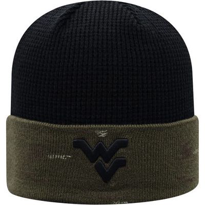 Men's Top of the World Olive/Black West Virginia Mountaineers OHT Military Appreciation Skully Cuffed Knit Hat