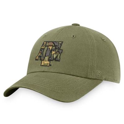 Men's Top of the World Olive Texas A & M Aggies OHT Military Appreciation Unit Adjustable Hat