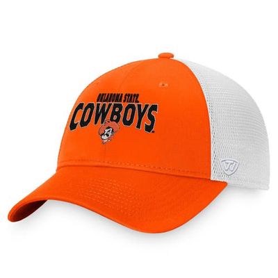 Men's Top of the World Orange/White Oklahoma State Cowboys Breakout Trucker Snapback Hat