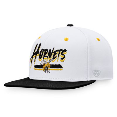 Men's Top of the World White/Black Alabama State Hornets Sea Snapback Hat