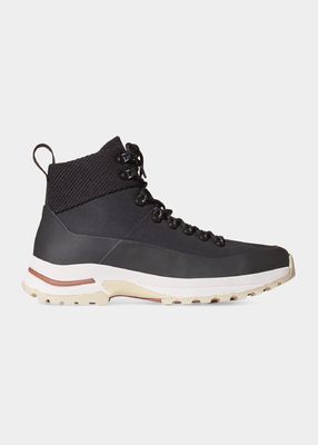 Men's Trail Leather & Textile Hiker Ankle Boots