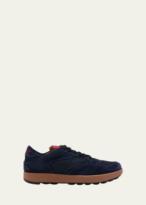 Men's Trail Nylon and Suede Low-Top Sneakers