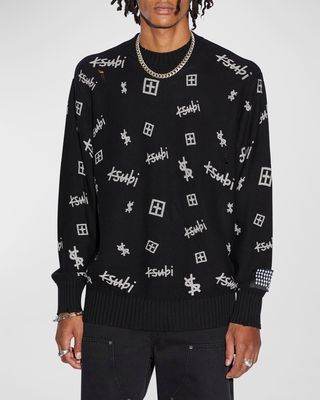 Men's Trash Box Knit Crew Sweater