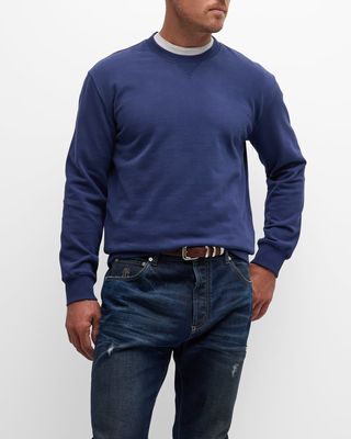 Men's Travel Cotton Crewneck Sweatshirt