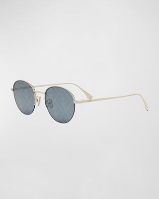 Men's Travel Monogram Metal Sunglasses