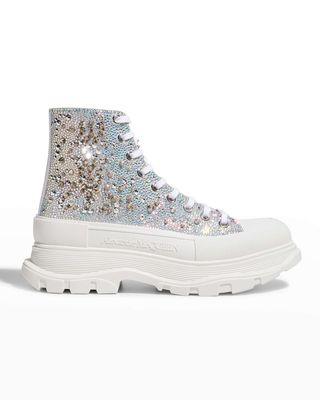 Men's Treadslick Spike-Rhinestone High-Top Sneakers