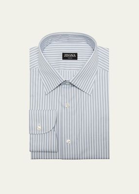 Men's Trecapi Cotton Multi-Stripe Dress Shirt