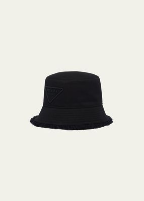 Men's Triangle Logo Fringe Bucket Hat
