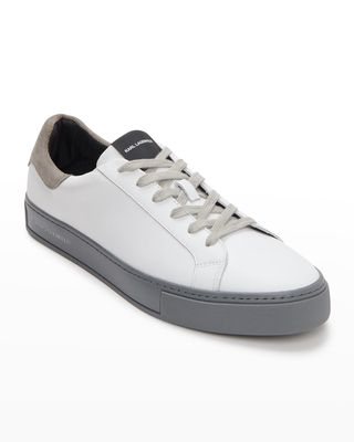 Men's Tricolor Leather Low-Top Sneakers