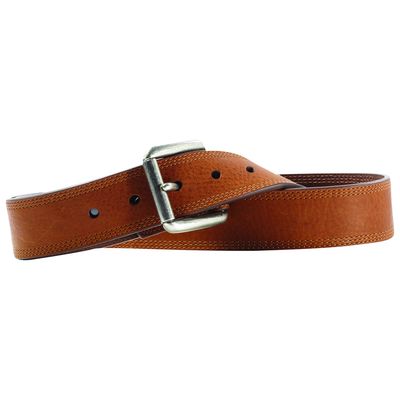 Men's Triple Row Stitch Belt in Sunshine Leather