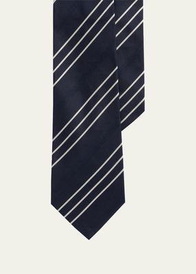 Men's Triple-Stripe Faille Tie
