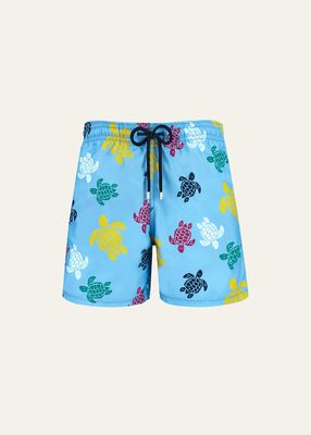 Men's Turtle-Print Swim Shorts