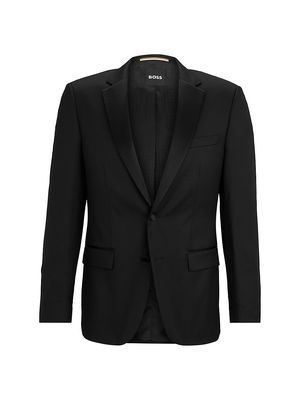 Men's Tuxedo Jacket In Virgin-Wool Serge - Black - Size 36