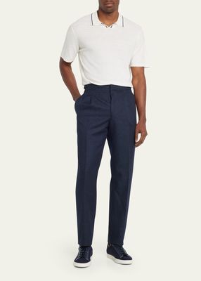 Men's Two Princes Pleated Trousers