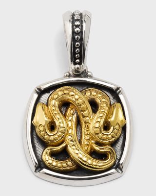Men's Two-Tone Serpent Pendant