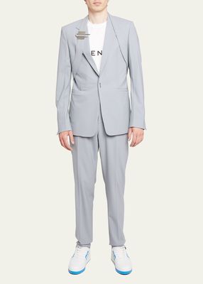 Men's U-Lock Harness Slim Suit Jacket