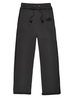 Men's Ugg x Telfar Faux Shearling Trim Sweatpants - Black - Size Large - Black - Size Large