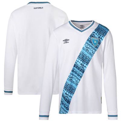 Men's Umbro White Guatemala National Team 2023 Replica Long Sleeve Jersey