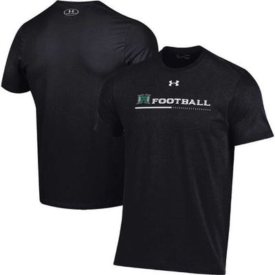Men's Under Armour Black Hawaii Warriors 2022 Sideline Football Performance Cotton T-Shirt