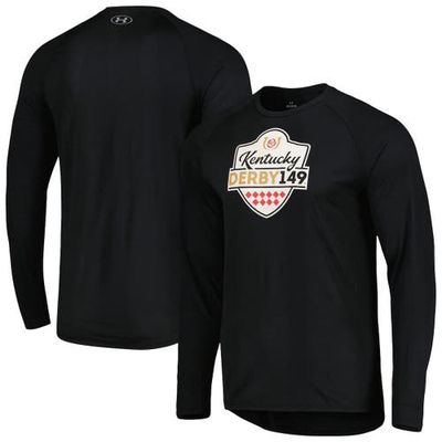 Men's Under Armour Black Kentucky Derby 149 Long Sleeve Raglan Tech T-Shirt