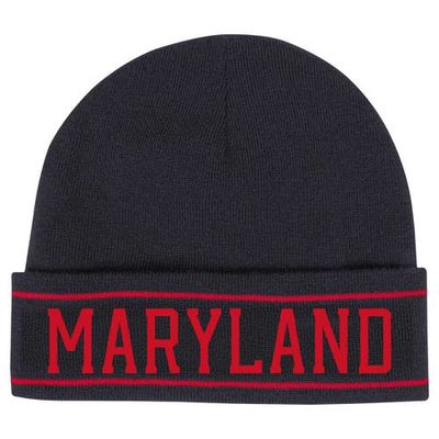 Men's Under Armour Black Maryland Terrapins 2023 Sideline Lifestyle Performance Cuffed Knit Hat